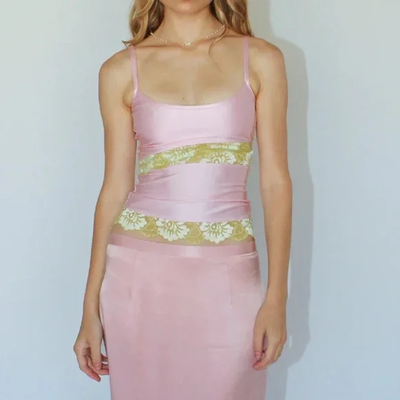 ハニーミーハニー　Flower organdie camisole ハニーミーハニーFlower organdie camisole
